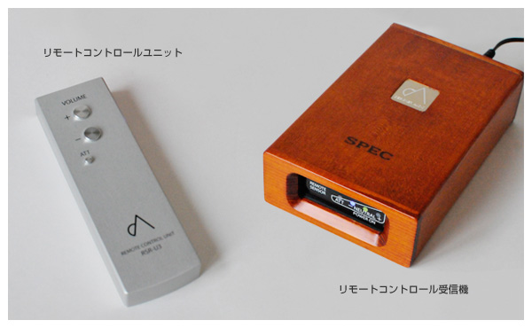 リモートコントロールユニット(左)とリモートコントロール受信機(右)